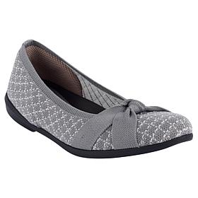 LifeStride with Bzees Technology Plaid Knit Ballerina Flats - Kissed