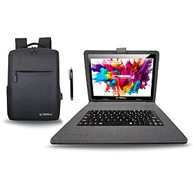 LINSAY 10.1 "IPS 256GB Octa-Core Tablet with Keyboard & Backpack