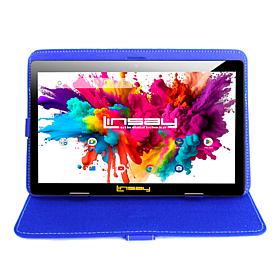 LINSAY 10.1" Octa Core 128GB Android 15 Tablet Bundle