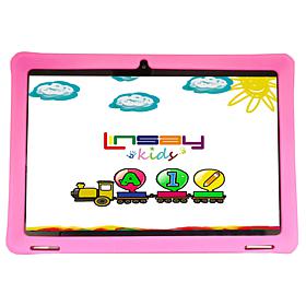 LINSAY 10.1" Octa Core 128GB Tablet Bundle with Red Kids Defender Case