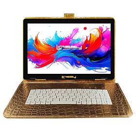 LINSAY 10.1" Octa Core 256GB Tablet with Golden Keyboard