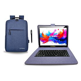 LINSAY 10.1" Octa Core 256GB Tablet with Keyboard Case, Backpack & Pen