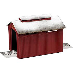 Lionel Lighted Christmas O Gauge Half-Covered Bridge Model Accessory