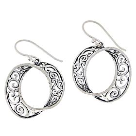 LiPaz Sterling Silver Twisted Scroll Drop Earrings