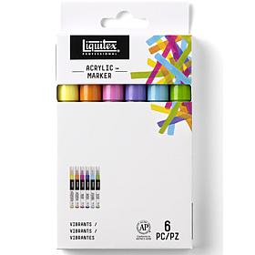 Liquitex Professional Fine Vibrant Paint Marker Set of 6