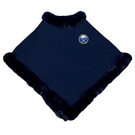 Little Earth NHL Buffalo Sabres Faux Fur Trim Poncho