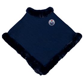 Little Earth NHL Edmonton Oilers Faux Fur Trim Poncho