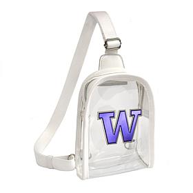 Littlearth NCAA Washington Huskies 3D Logo Clear Mini Sling