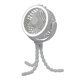 Living Glow 3-in-1 Rechargeable Fan with Light & Phone Charger