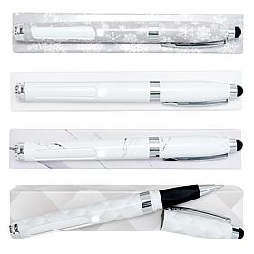 Living Glow 4-pack Ballpoint Pen with LED Magnifier and Stylus Head
