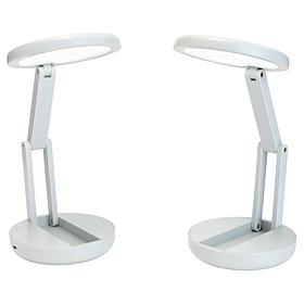 Living Glow Rechargeable Collapsible Folding Lamp - 2-pack