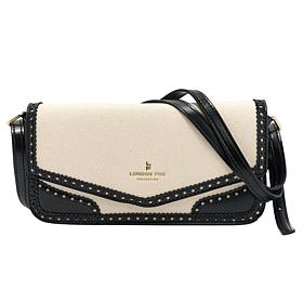 London Fog Everyday Canvas Trim Crossbody Bag