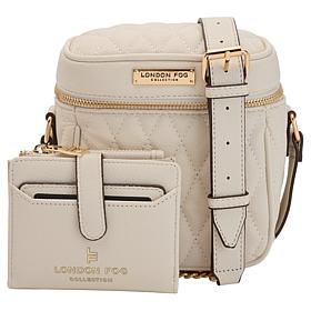 London Fog Quilt Crossbody & Wallet Set