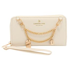 London Fog Rich Pebble Charm Wristlet Wallet
