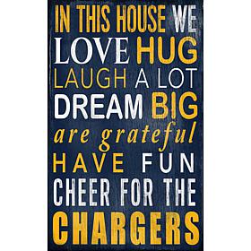 Los Angeles Chargers In This House Sign