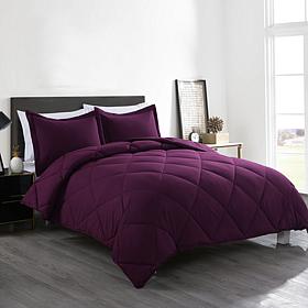 Lotus Home Bacteria Inhibiting Diamond Stitch Comforter Mini Set, Twin
