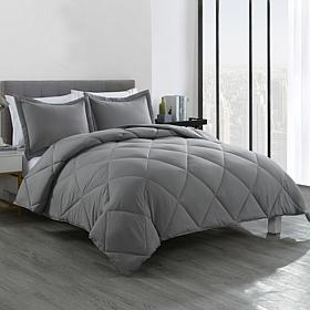 Lotus Home Bacteria Inhibiting Diamond Stitch Comforter Mini Set, Twin