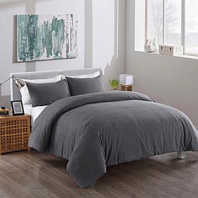 Lotus Home Messy Bed Washed Cotton Duvet Cover and Sham Set - King