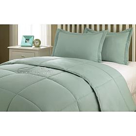 Lotus Home Stayclean BacteriaReducing WaterResistant ComforterSet Twin