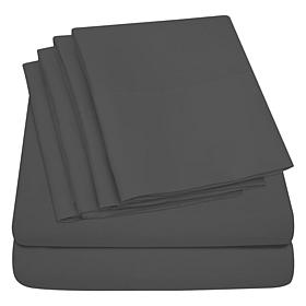 Luxury Home Ultra Soft 6-Piece Microfiber Sheet Set - King 