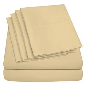 Luxury Home Ultra Soft 6-Piece Microfiber Sheet Set - King 