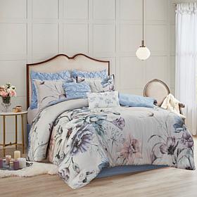 Madison Park Cassandra 8 Piece Cotton Printed Comforter Set Queen