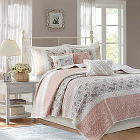 Madison Park Dawn 6-pc Percale Reversible Coverlet Set - K/Cal K