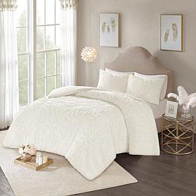 Madison Park Laetitia 3pc Tufted Medallion Duvet Cover Set- Full/Queen