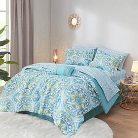 Madison Park Tangiers Queen Printed 6pc Coverlet Set