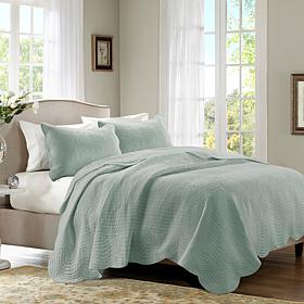 Madison Park Tuscany 3-pc Reversible Scalloped Coverlet Set K/Cal King