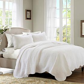 Madison Park Tuscany 3-pc Reversible Scalloped Coverlet Set Full/Queen