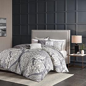 Madison Park Vienna 6-pc Printed Duvet Cover Set - Grey, Full/Queen