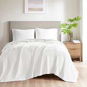 Madison Park Waffle Weave Blanket 66"W x 90"L