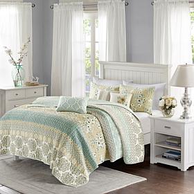 Madison Park Willa 6 Piece Reversible Coverlet Set - King/Cal King