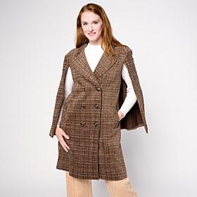 Mark & James by Badgley Mischka Christine Plaid Cape Coat