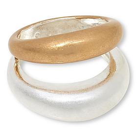 Marla Wynne Brushed Brass Domed Ring