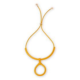 MarlaWynne 24-1/2" Faux Leather Adjustable Drop Necklace