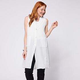 MarlaWynne Chiffon Long Vest