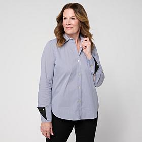 MarlaWynne Cotton Poplin Double-Detail Shirt