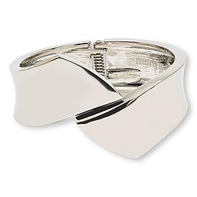 Marlyn by Marlyn Schiff Polished Hinged Bypass Cuff Bracelet