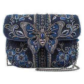 Mary Frances Blue Alchemy Hand-Beaded Crossbody Handbag