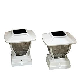 Maxsa Wave Style Post and Deck Railing Lights - 2-pack