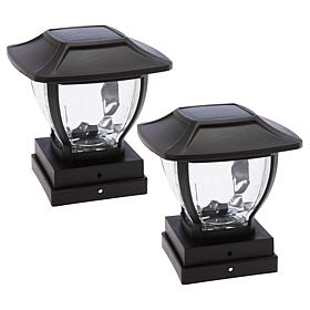 Maxsa Wave Style Post and Deck Railing Lights - 2-pack