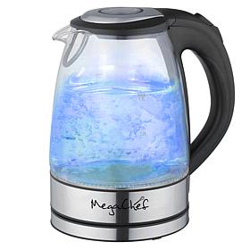 MegaChef 1.7L Glass & Stainless Steel Electric Kettle