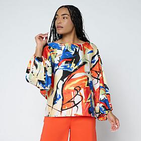 Megan Renee Hammered Satin Top