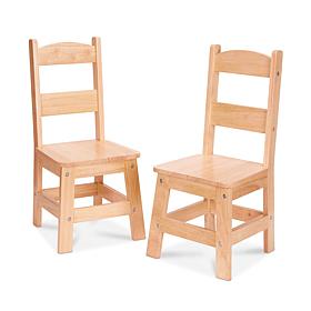 Melissa & Doug Wooden Chair Pair - Natural