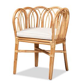 Melody Natural Rattan Dining Chair with Cushion