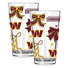 Memory Company 2pk 16oz Bow Pint Glass Commanders
