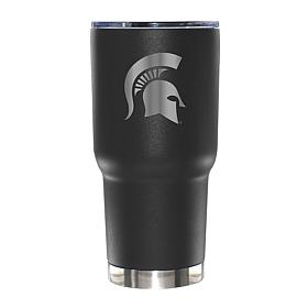 Memory Company 30oz Black Tumbler Etched Logo Michigan State