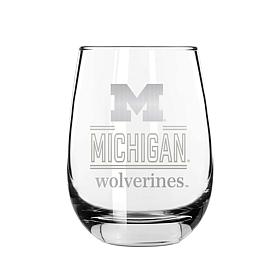 Memory Company Classic Crew Stemless Wine Glass 2-pack, U. of Michigan